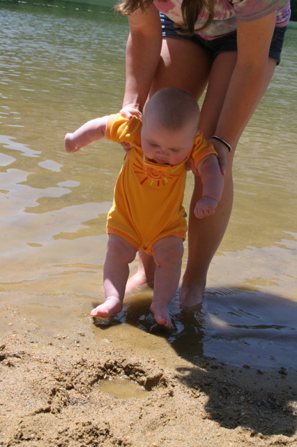 Samantha Dips her toes in!