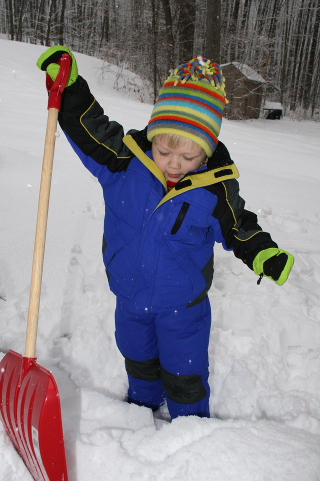 Playing in the snow